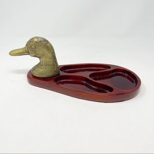 Vintage Valet Wooden Tray Jewelry DESK Organizer